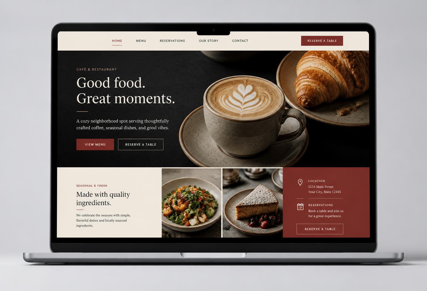 Humsafar Cozy Haven Cafe Café & Restaurant desktop website preview