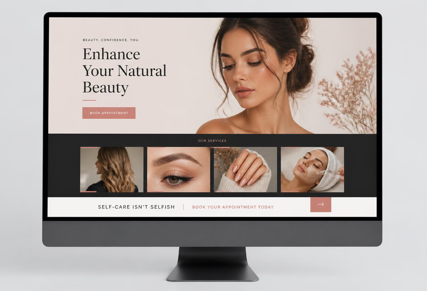 Angel Glow Salon Salon & Beauty desktop website preview